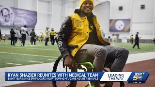 Shazier reunites with medical team 8 years after spinal cord injury in Cincinnati