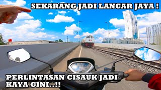 WOW, AMAZING!! MOTORIDE TRYING OUT THE NEWLY OPENED Cisauk Flyover, THE RAILWAY CROSSING LOOKS LI...