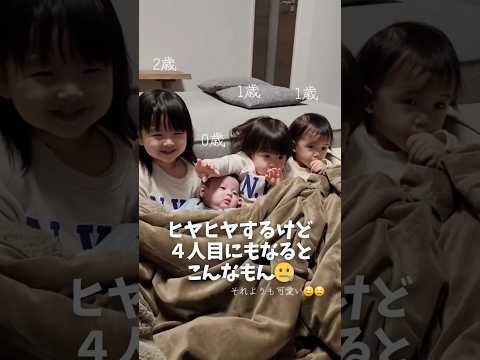 4姉弟しあわせのカオス?!🤭🫶#赤ちゃん #よんきょうだい #ママリと子育て