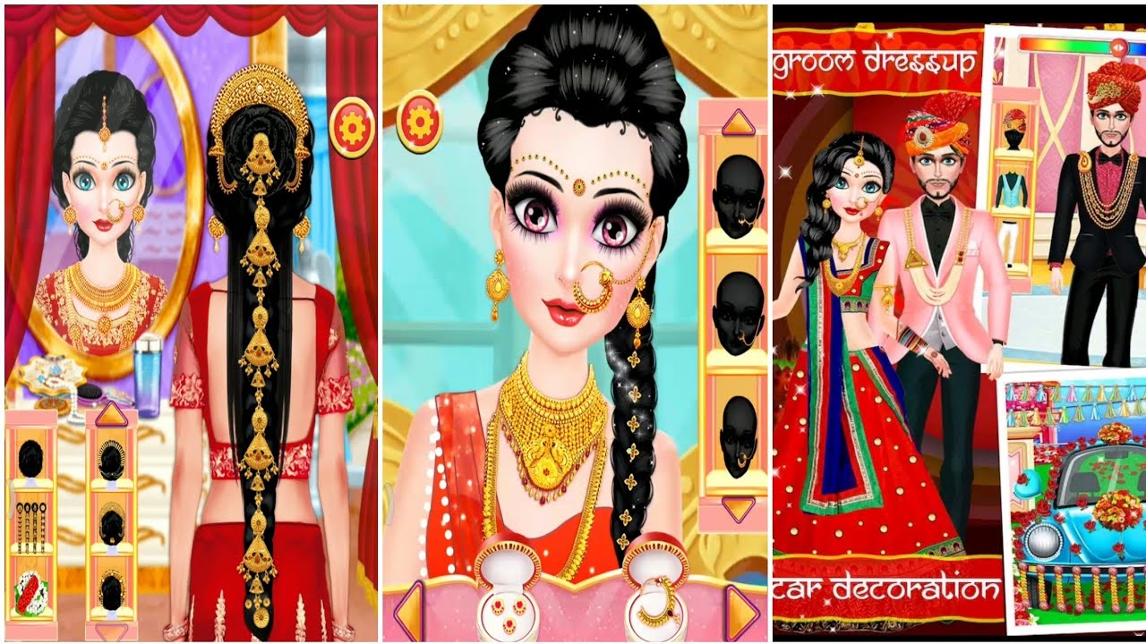 👠💄Indian Doll Wedding Girl Salon 👠💄& Makeover Indian Doll Wedding