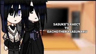 Sasuke’s react to eachother +SasuNaru [a bit of SasuSaku]