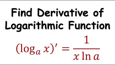 3.6.1 Find Derivative of Logarithmic Function