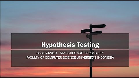 Statprob KKI 2020 - Synchronous Session Week 13: Hypothesis Testing