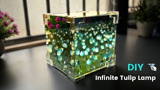 Famous DIY Infinity Mirror Tulip Cube LED Lamp | Step by Step Tutorial #unboxing #diy #homedecor #tuliplamp Net Worth