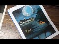 Moonlight Painting | Easy | For Beginners