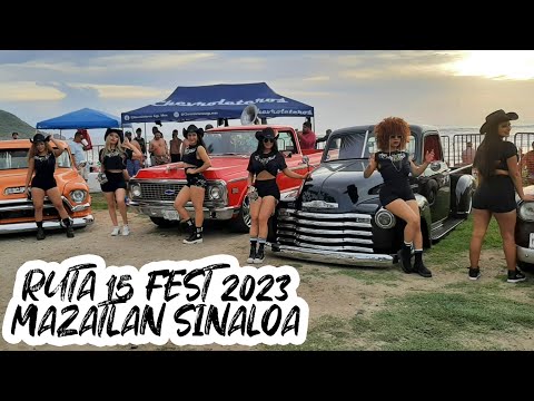 Asi es el Evento RUTA 15 FEST Mazatlan 2023 / Expo Show de Camionetas y autos Modificados en Playas