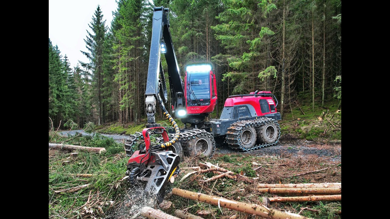 🌲4K| Komatsu 931XC • HarvesterAction • DroneView • Forstbetrieb Rauber • Fast Logging • Part-2 🌲