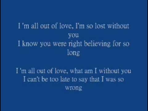 All out of love - Air Supply (With Lyrics) 