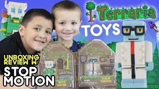 Terraria Toys Unboxing Review + Stop Motion Skit by Mike 'n Chase (Goblin Tinkerer & Witch Doctor)