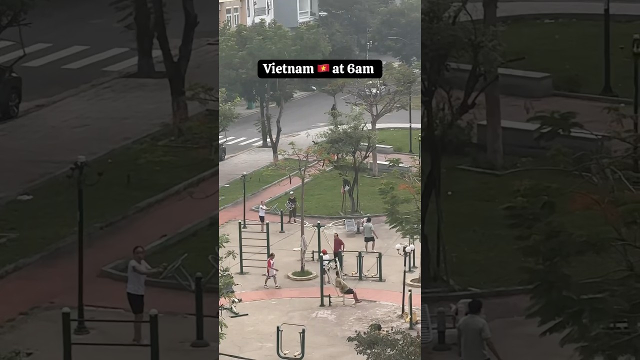 Vietnam at 6am is like a fitness class 😅 