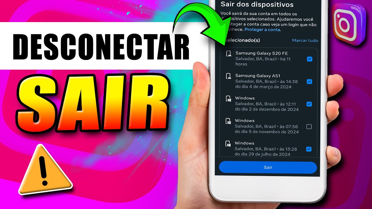 Como desconectar o Instagram de outros dispositivos Sair do Instagram ...