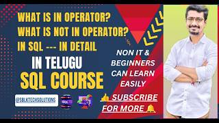 IN & NOT IN OPERATORS IN SQL | SQL COURSE IN ENGLISH FOR BEGINNERS -- Part 12