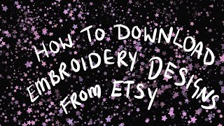 How to transfer embroidery files from Etsy to your computer & USB. TUTORIAL