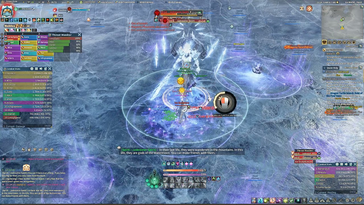 [Swords of Legends Online] Ice World (Hard) - Jadewater Spirit | Drunken Master Tank POV