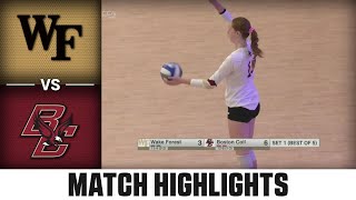 Wake Forest vs. Boston College ACC Volleyball Highlights (2023)