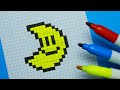 Как нарисовать банан по клеточкам / How to draw a banana by cells
