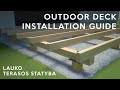 Lauko Terasos Statyba | Deck Installation Guide | Terrace Construction Technology