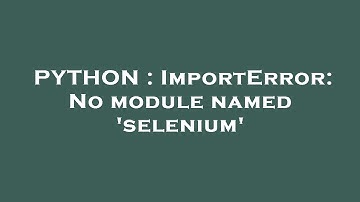 PYTHON : ImportError: No module named 