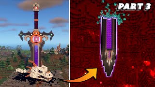 Minecraft: How to build a Sword Nether Hub - Nether Sword Portal Tutorial - Nether Side