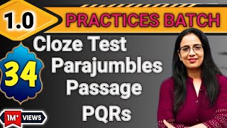 Cloze Test, Parajumbles, Passage & PQRs Class-34 #closetest #parajumbles #passage #pqrs