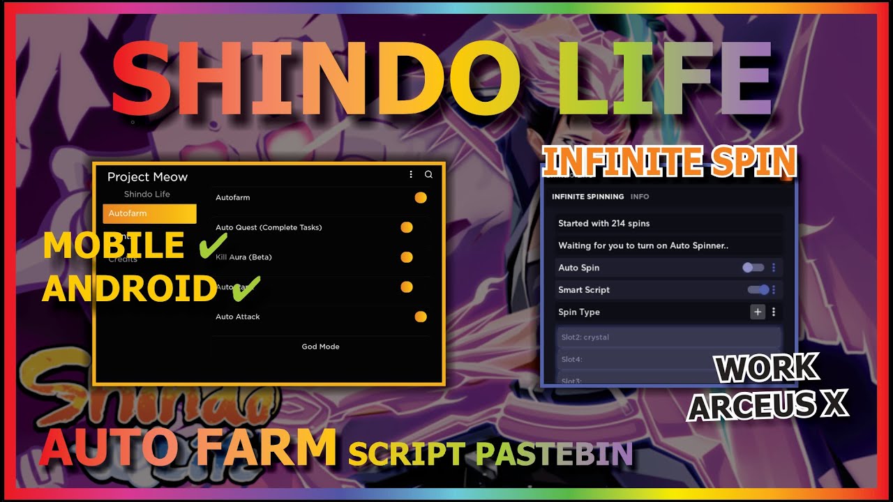 Arceus x (Shindo Life 2)auto farm script in mobile 