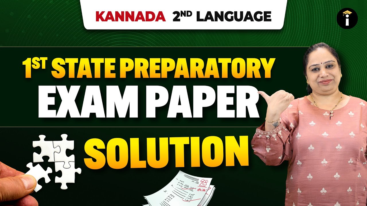 📘 2nd Language Kannada | 1st State Preparatory Exam – Complete Paper Solution ✍️