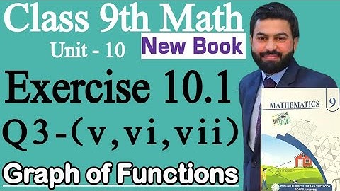 Class 9th Math New Book Ch 10 Exercise 10.1 Q3-(v,vi,vii)-9th Class Math E.X 10.1-Graph of Functions