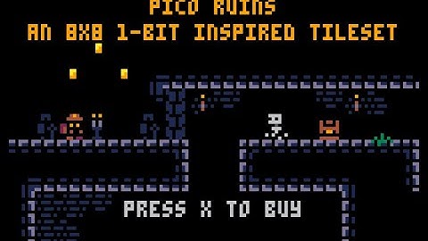 New 8x8 PICO-8 Tileset! | Pico Ruins