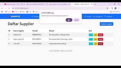 Video Demo Web SIKONTER CRUD | Pemrograman Framework Laravel