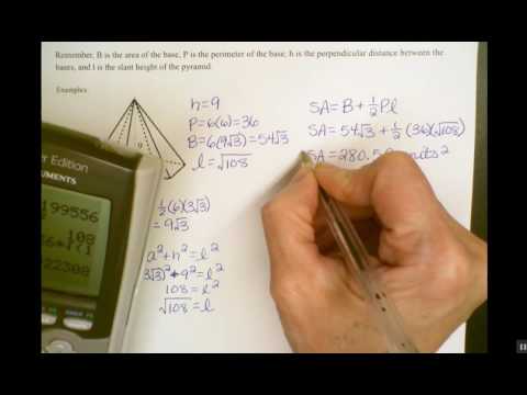 Surface Area and Volume of Hexagonal Pyramids