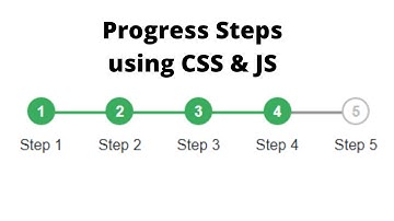 Create progress steps using CSS and JavaScript - part 2