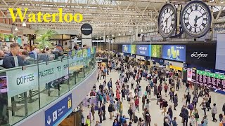 🇬🇧 LONDON WATERLOO Station - Central London Train Station Walk Around Tour | 4K UK Travel