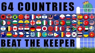 Beat the Keeper 64 Countries World Cup Tournament Ep. 6 / Marble Race King