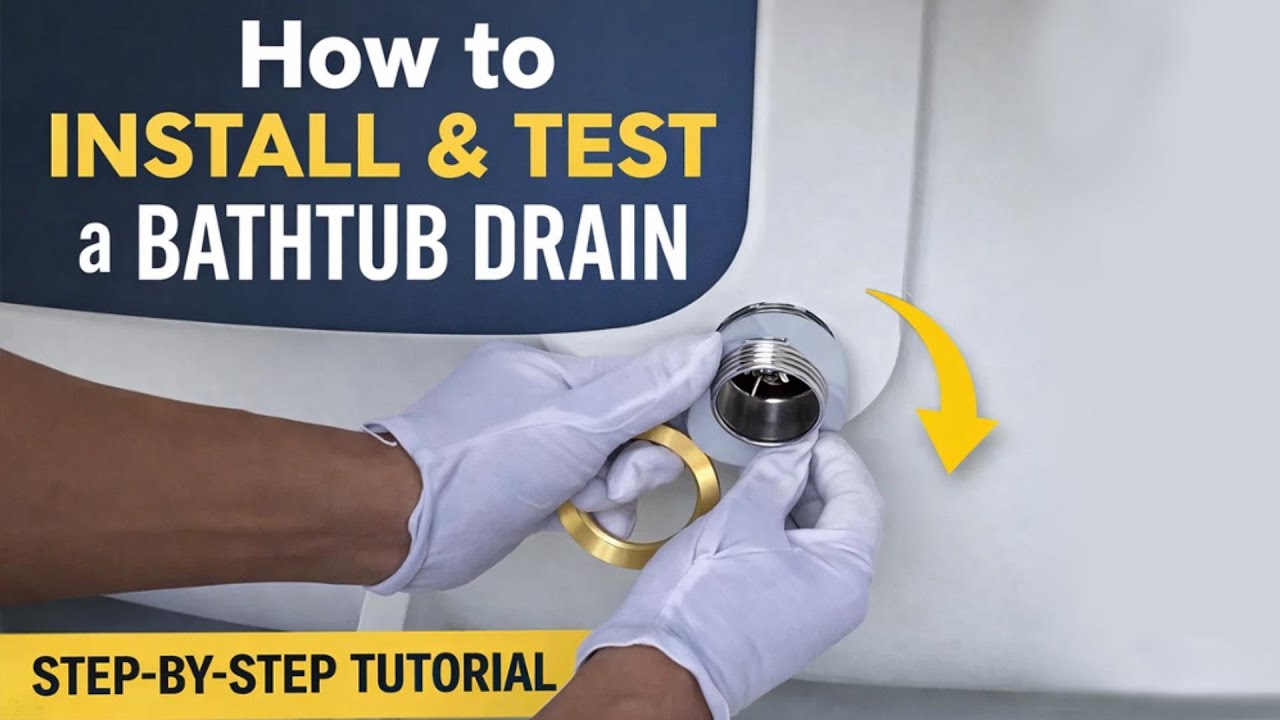 How to Install a Bathtub Drain | Step-by-Step Installation & Water Test ...