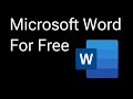 How to get microsoft word for free