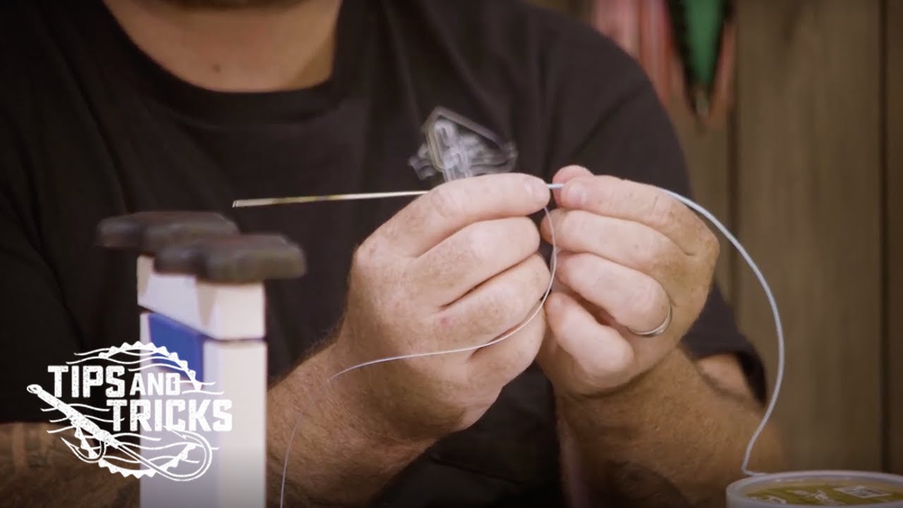 How to Serve a Fluorocarbon Leader into Hollow Core Braid 