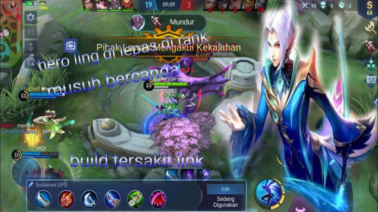 Build link tersakit, hero link di lepas d rank auto bantai