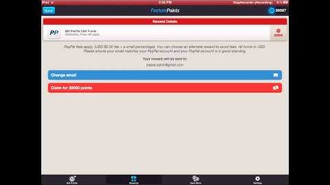 Feature Points- How To Redeem $50.00 On Pay Pal