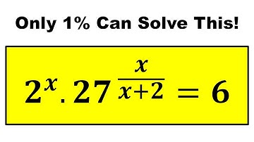 Math Olympiad | Can You Solve This Tricky Exponential Equation?