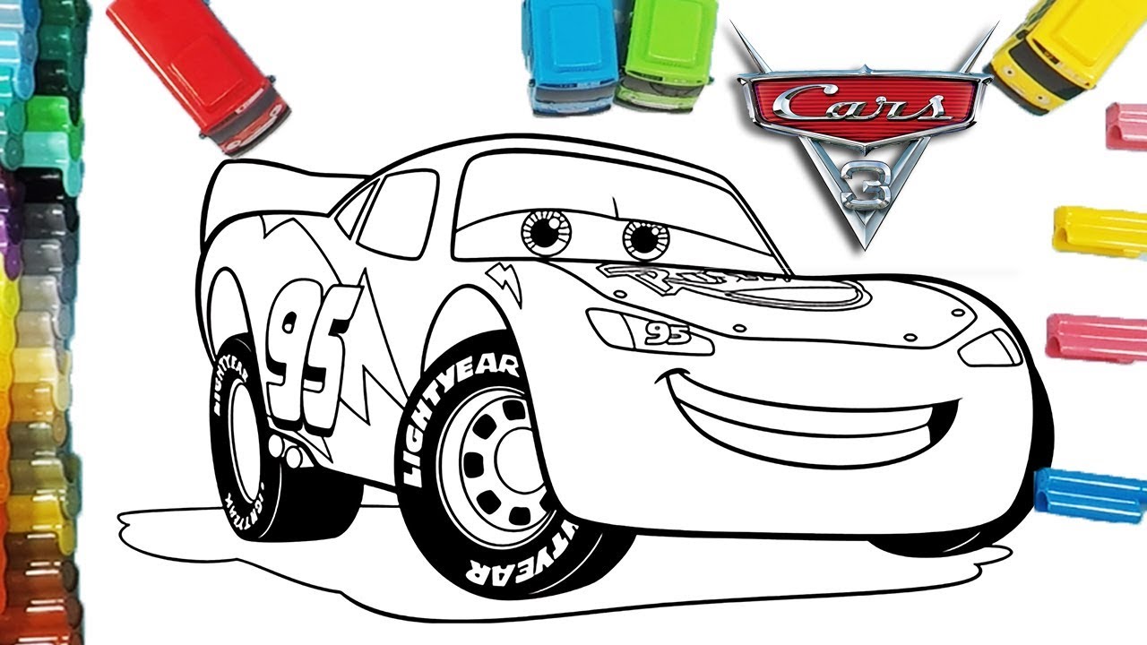 Belajar Menggambar Dan Mewarnai Mobil Film Kartun Cars