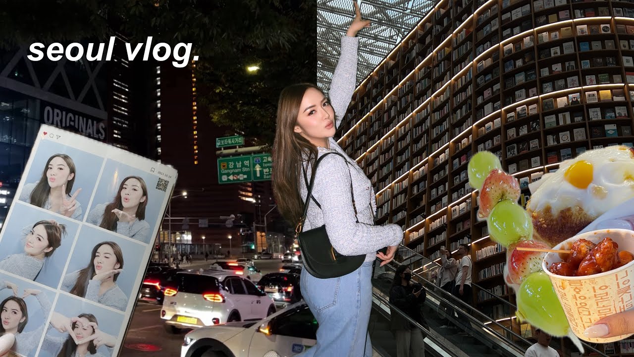 seoul vlog part 1 • seventeen photo spots, myeongdong street foods