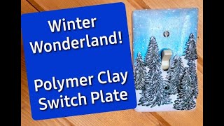 Winter Wonderland Polymer Clay Light Switch Plate by Prairie Parlor