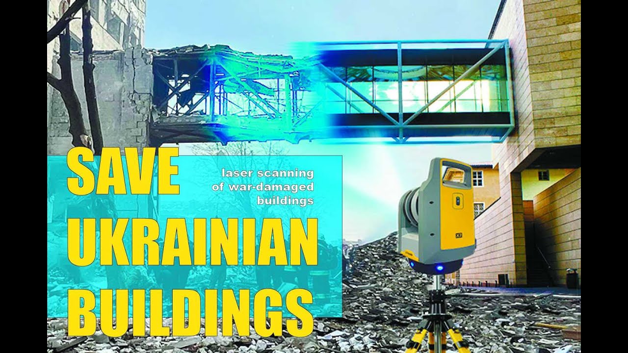 Laser scanning of war-damaged buildings in Ukraine