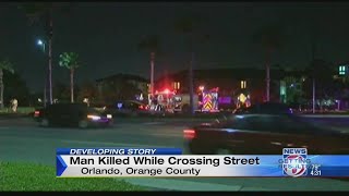 Man killed while crossing the street