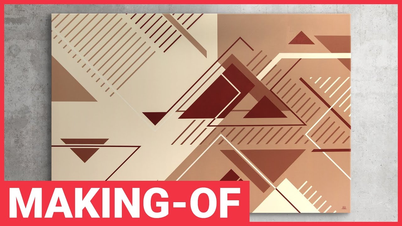 SAAT - geometrical abstract painting making-of