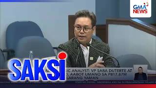 Financial forensic analyst - VP Sara Duterte at Atty. Mans Carpio, aabot umano sa... | Saksi