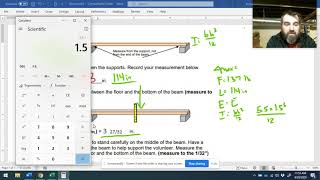 Solving beam deflection problems for E
