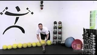 One Leg Snatch Exercise using D-Ball Slam Ball