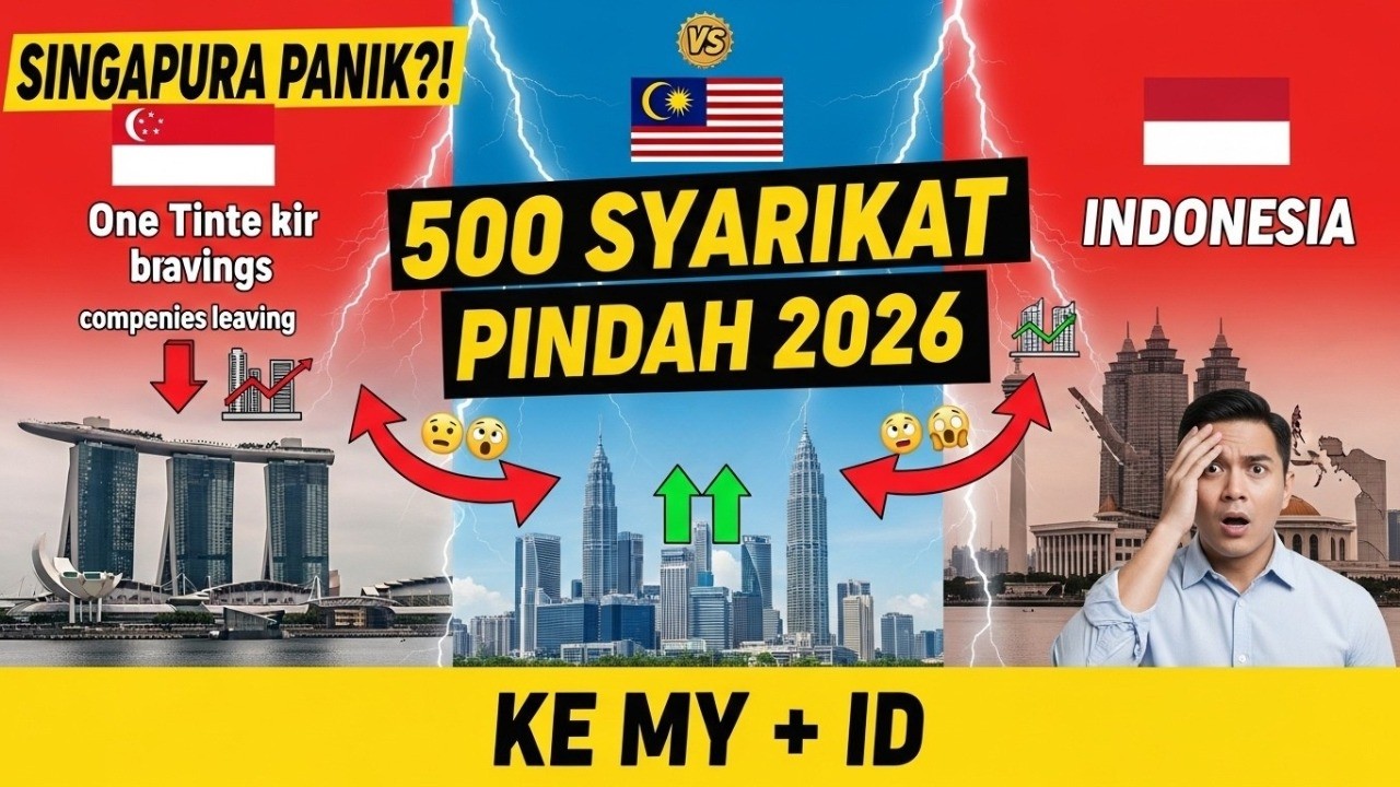 Singapura Panik! !️ Sebab 500 Syarikat Akan Berpindah ke Malaysia dan Indonesia pada 2026