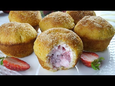 Cream Cheese Strawberry French Toast Muffins